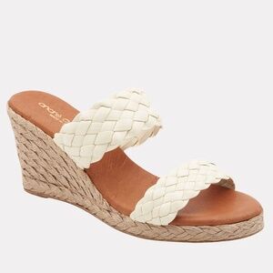 André Assous Aria Espadrille Wedge - Size 9 White - Handcrafted in Spain